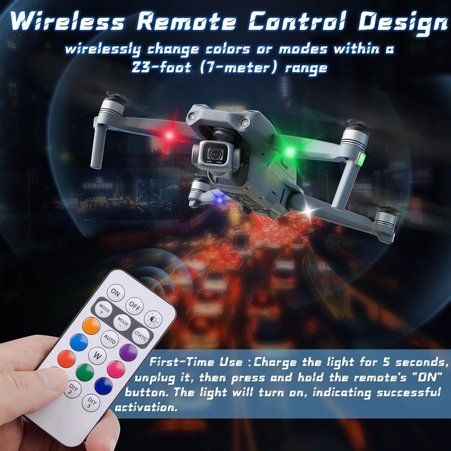 4PCS Wireless LED Strobe Lights with Remote Control