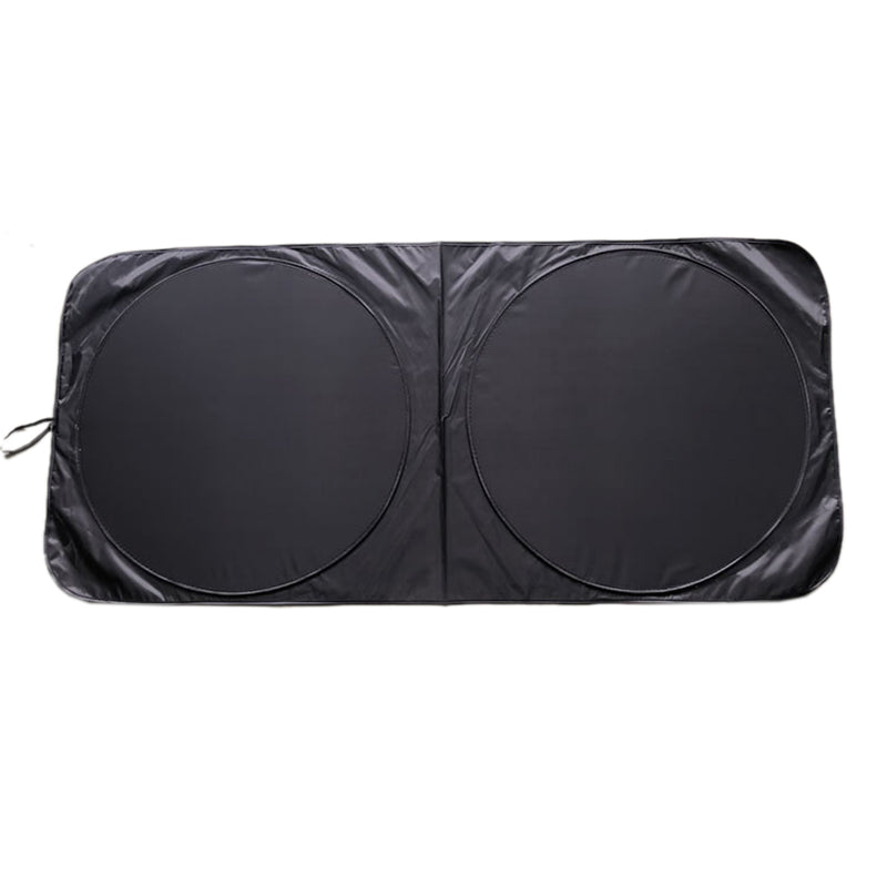 Large Car Windshield Sunshade 160x80cm 2 Units, Black