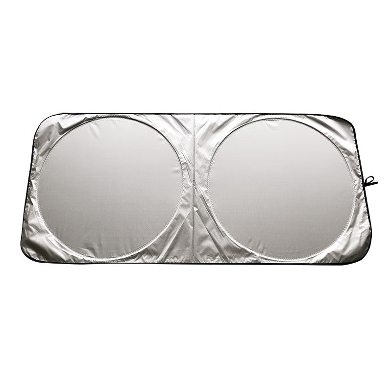 Large Car Windshield Sunshade 160x80cm 2 Units, Black