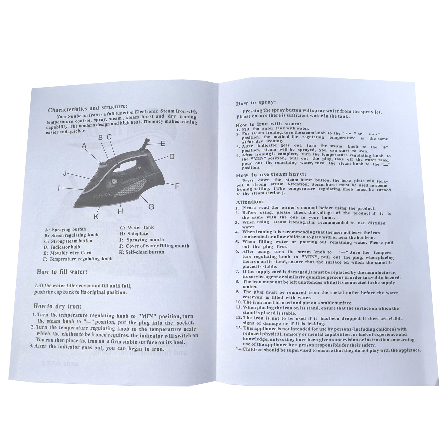 Ceramic Coating Solepate Steam Iron