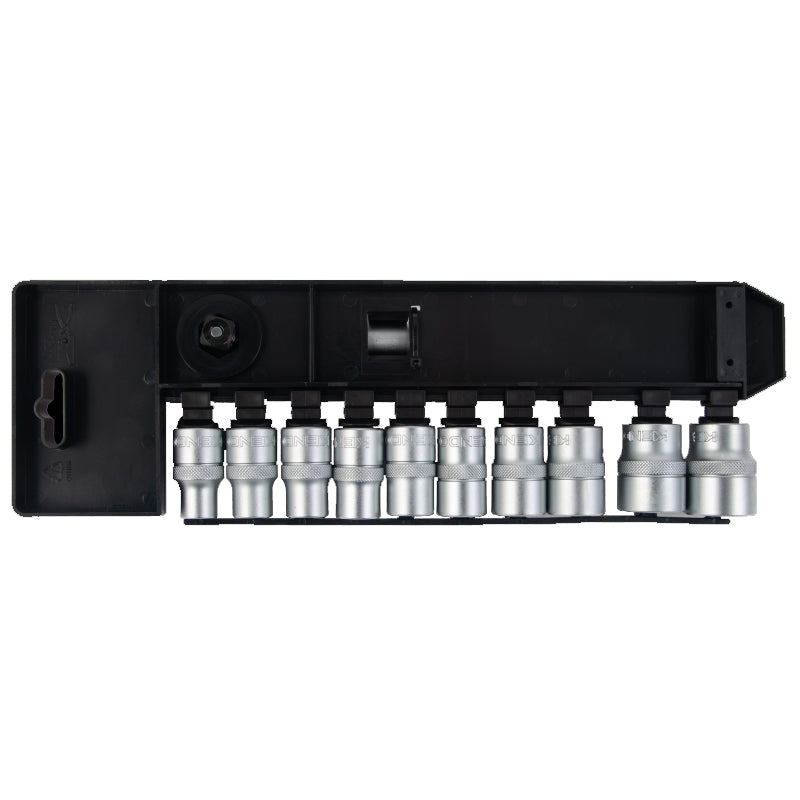 11pc Socket Set with Plastic Rack