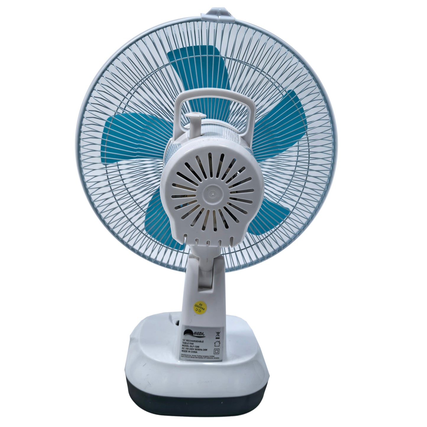 Rechargeable Solar Table Fan 12 Inch