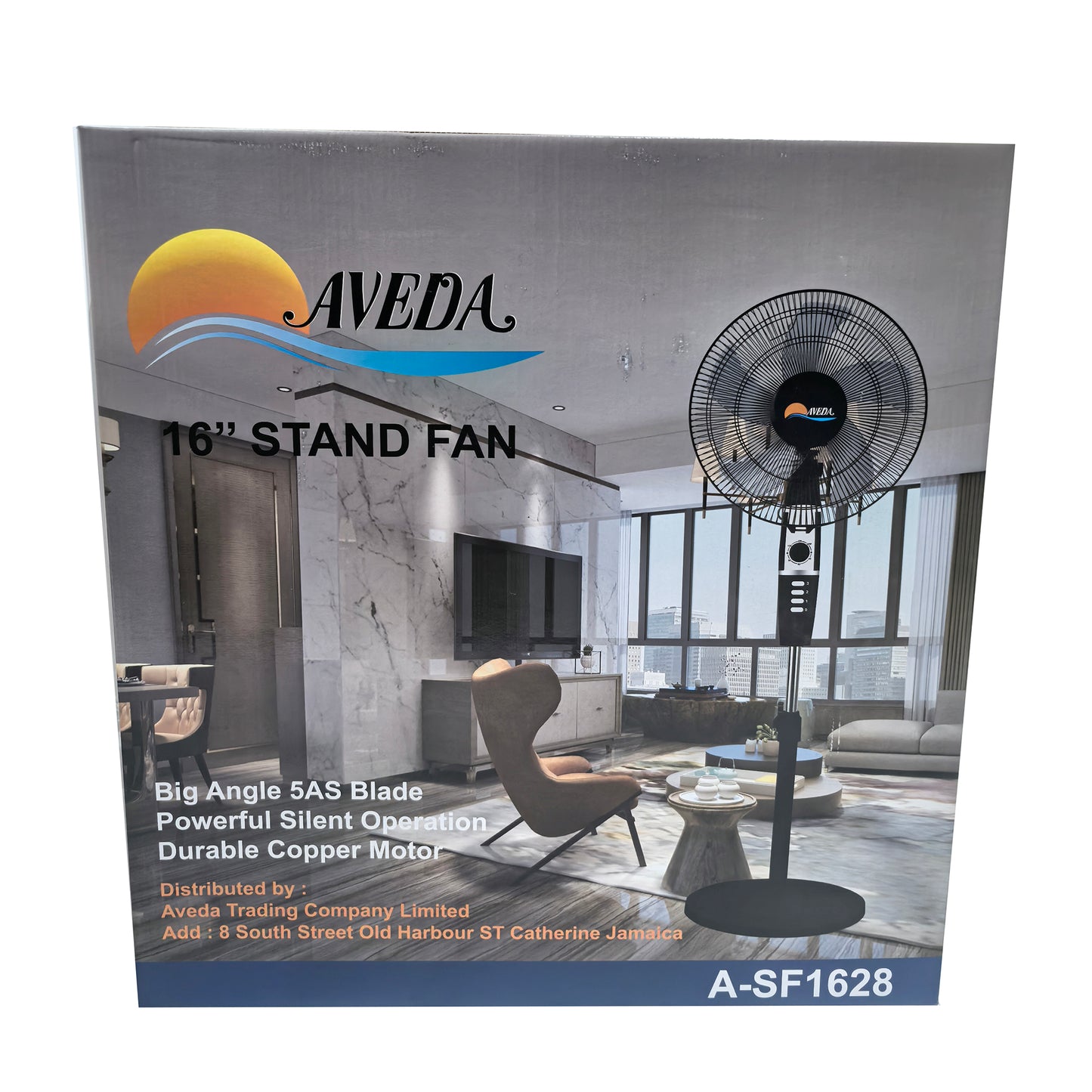 3 Speeds Control Stand Fan 16 Inch, Black