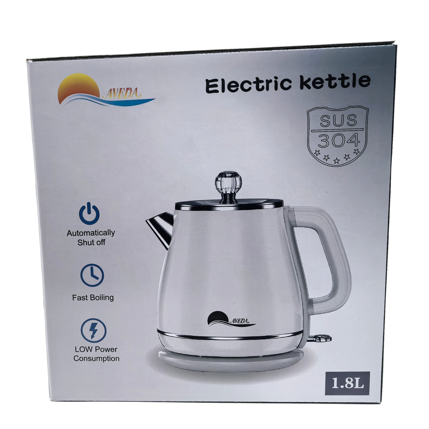 Double Layer Electric Kettle 1.8L, White