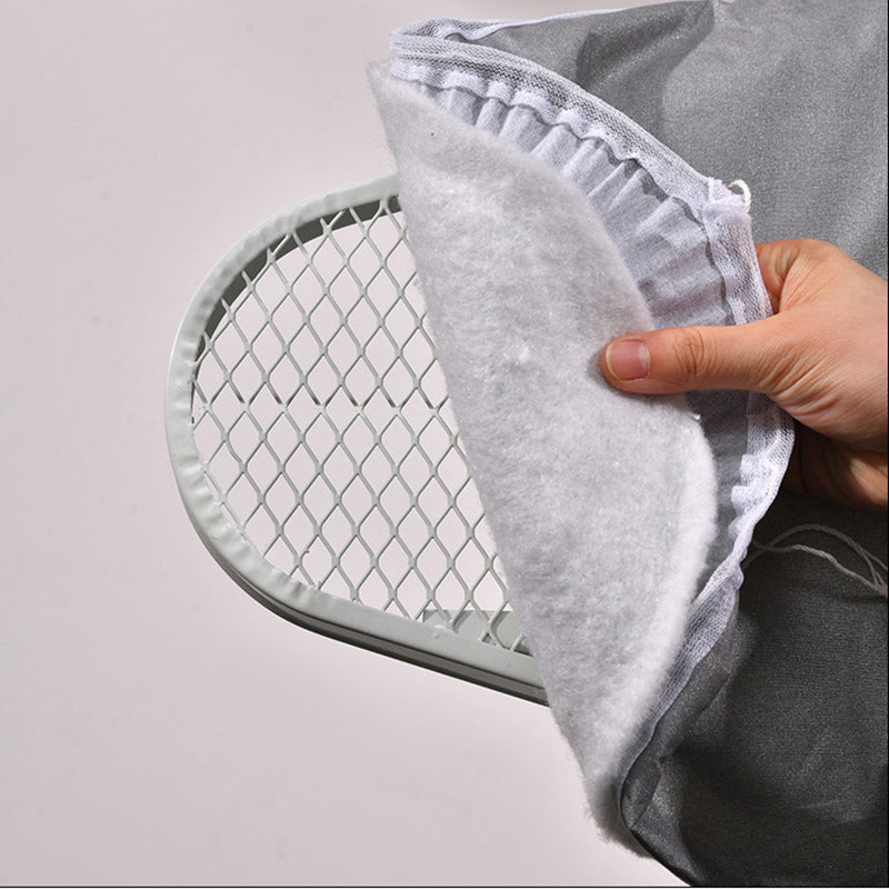 Foldable Ironing Pad with Sleeve Support 120x38cm, Gray