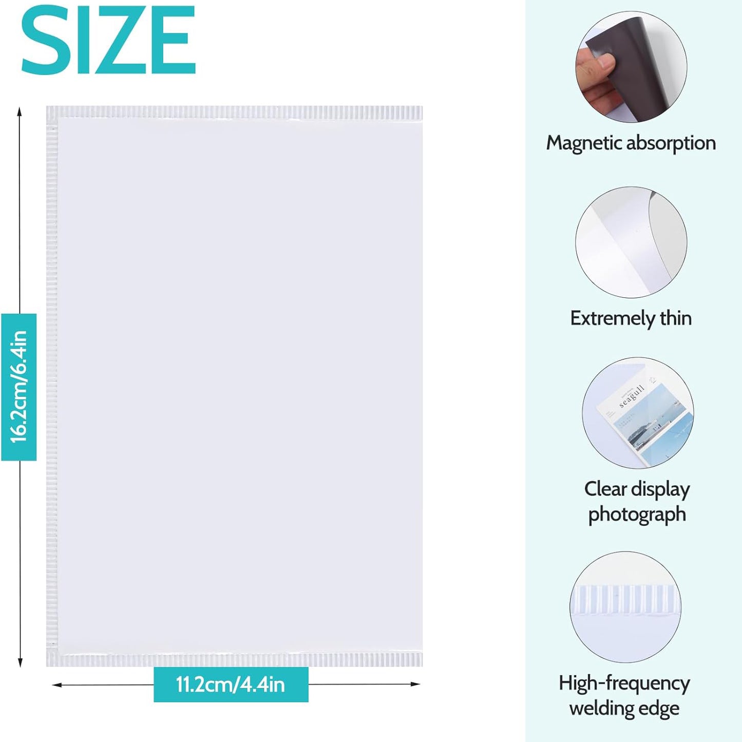 Magnetic Picture Frame 4x6 Inch 12 Units