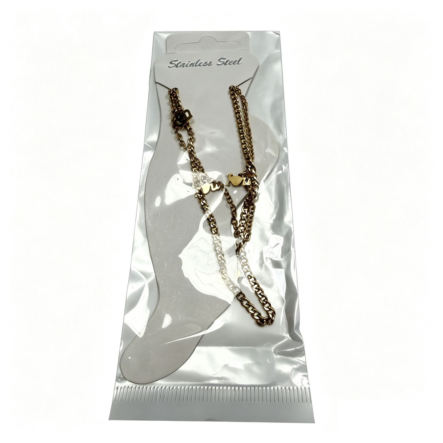 I Love You Heart Chain Anklet
