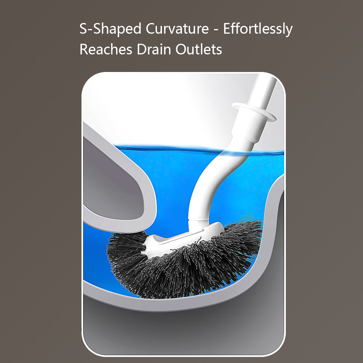S-Shaped Toilet Bowl Brush Holder Set