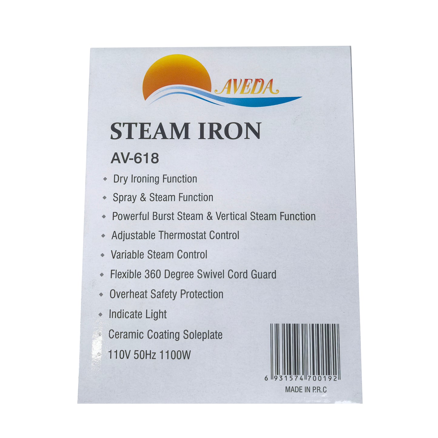 Ceramic Coating Solepate Steam Iron