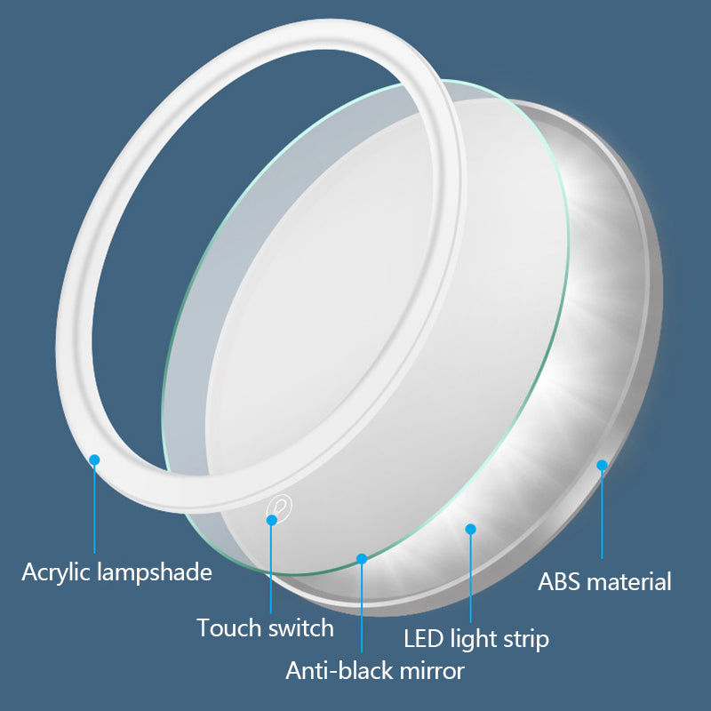 Lighted Makeup Mirror 1x/10x Magnifying with 3 Color