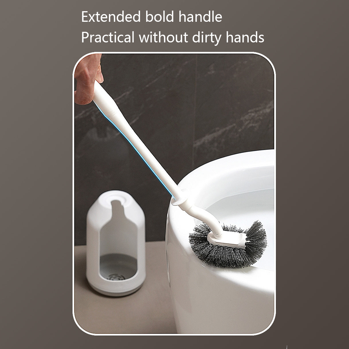 S-Shaped Toilet Bowl Brush Holder Set