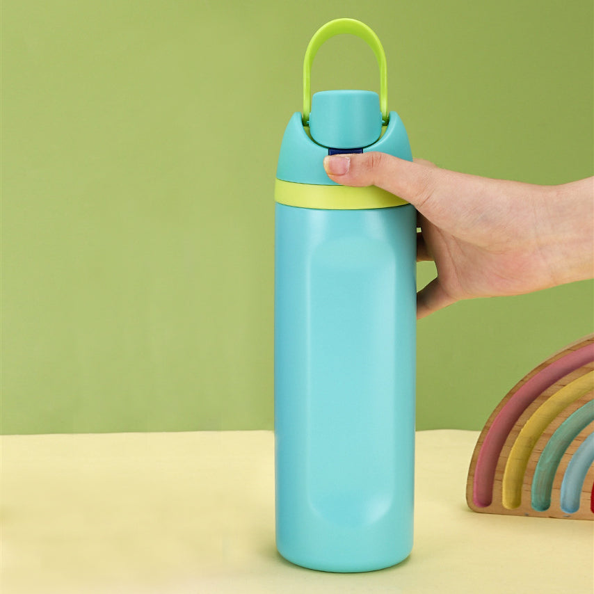 Insulated Stainless Steel Water Bottle with Straw 24oz, Green