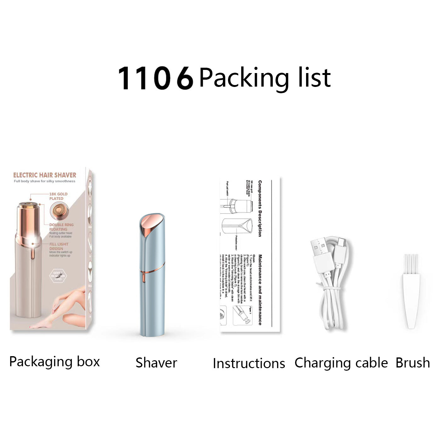 Facial Hair Removal for Women, Blue