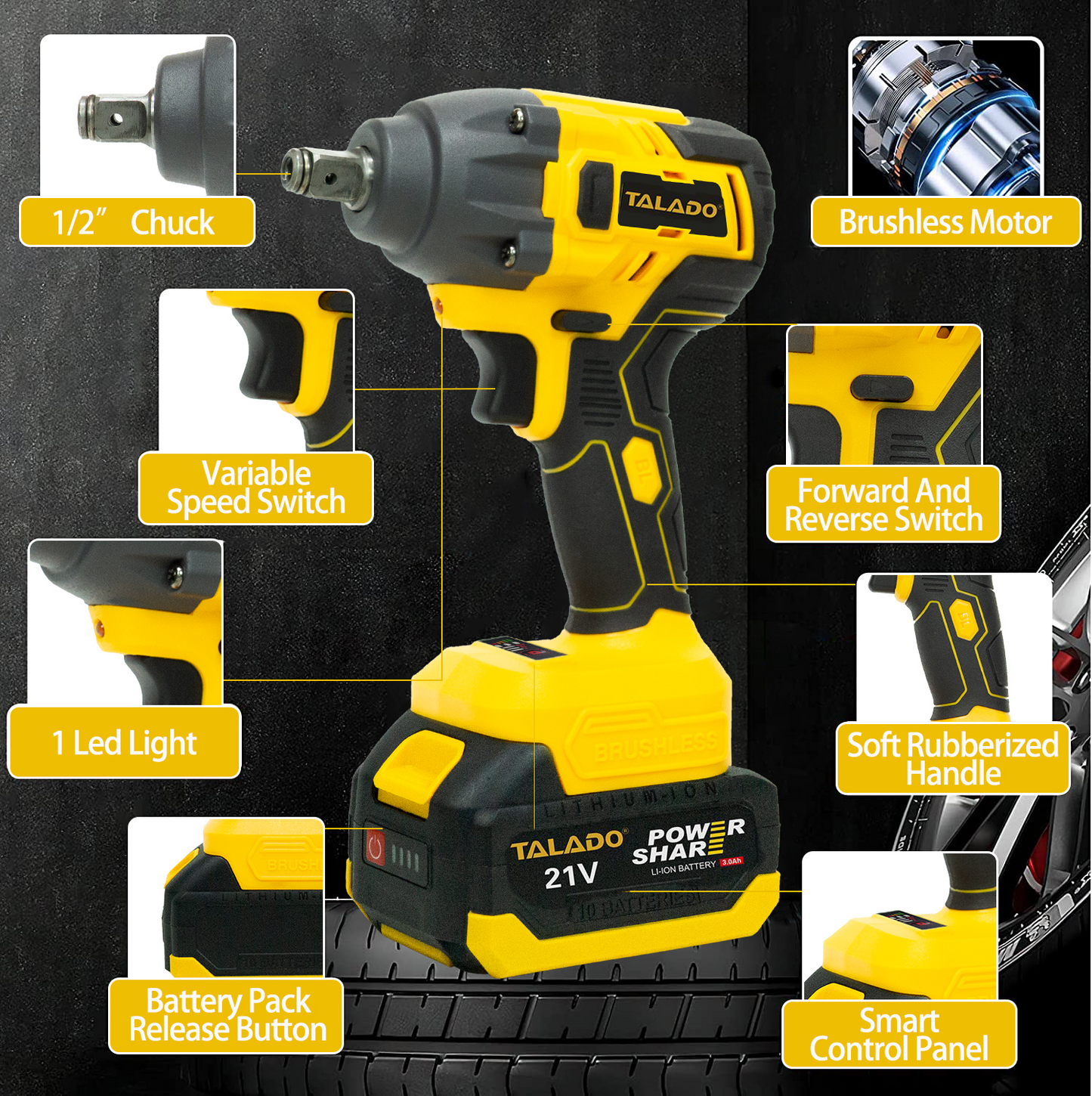 21V wireless wrench