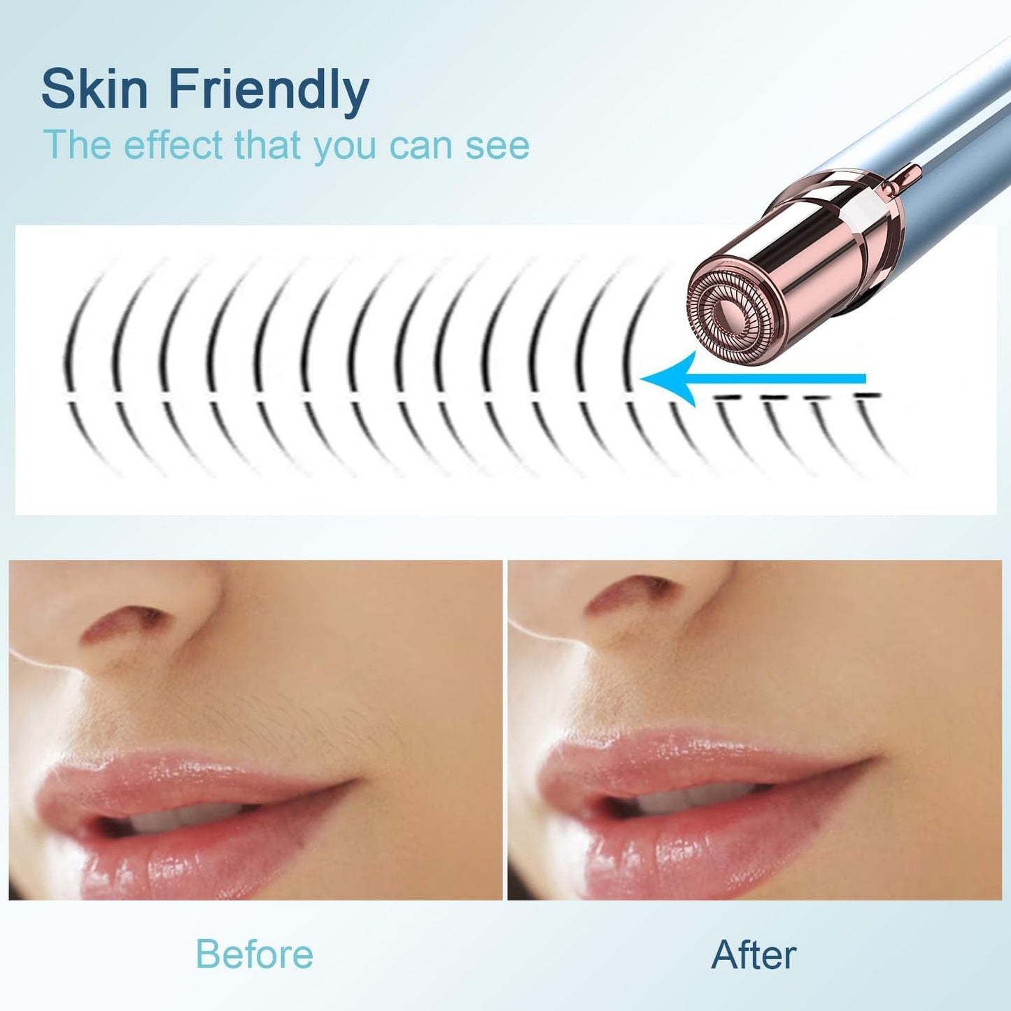 Facial Hair Removal for Women, Blue