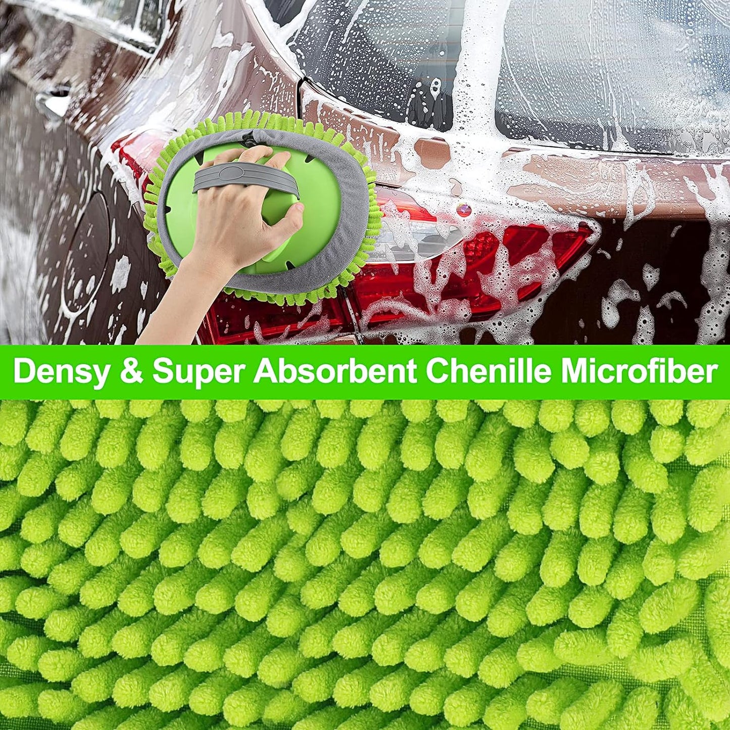 8-Piece Car Wash Kit, Green