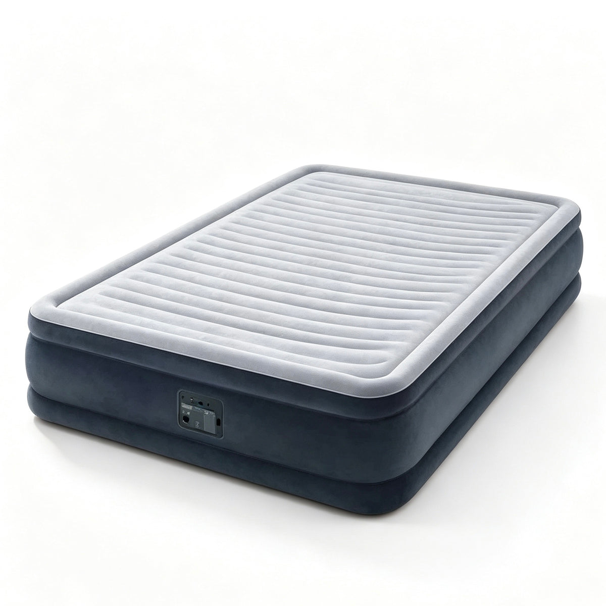 Raised Inflatable Air Mattress with Built-in Electric Pump, Flocked Air Bed for Home Guest & Camping