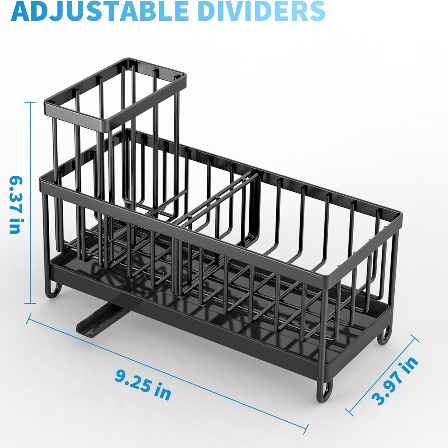 Sponge Holder for Kitchen Sink, Black