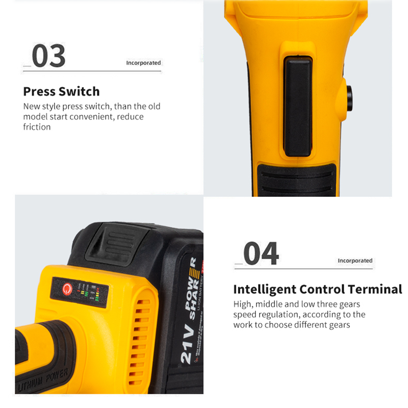 21V Wireless Angle Grinder