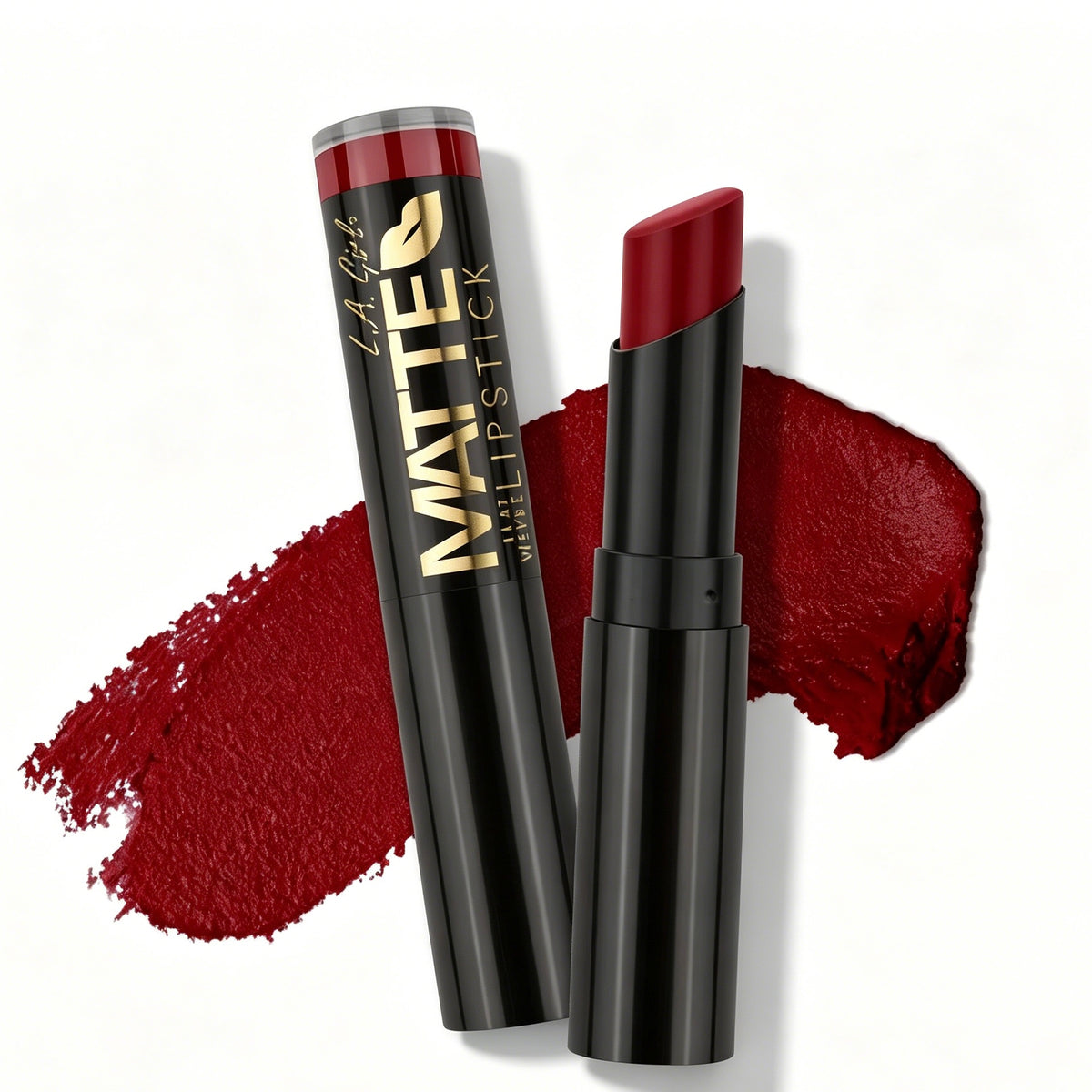 L.A. Girl Matte Flat Velvet Lipstick Set, Pack of 3, GLC811, Deep Red Velvet Matte Lipstick