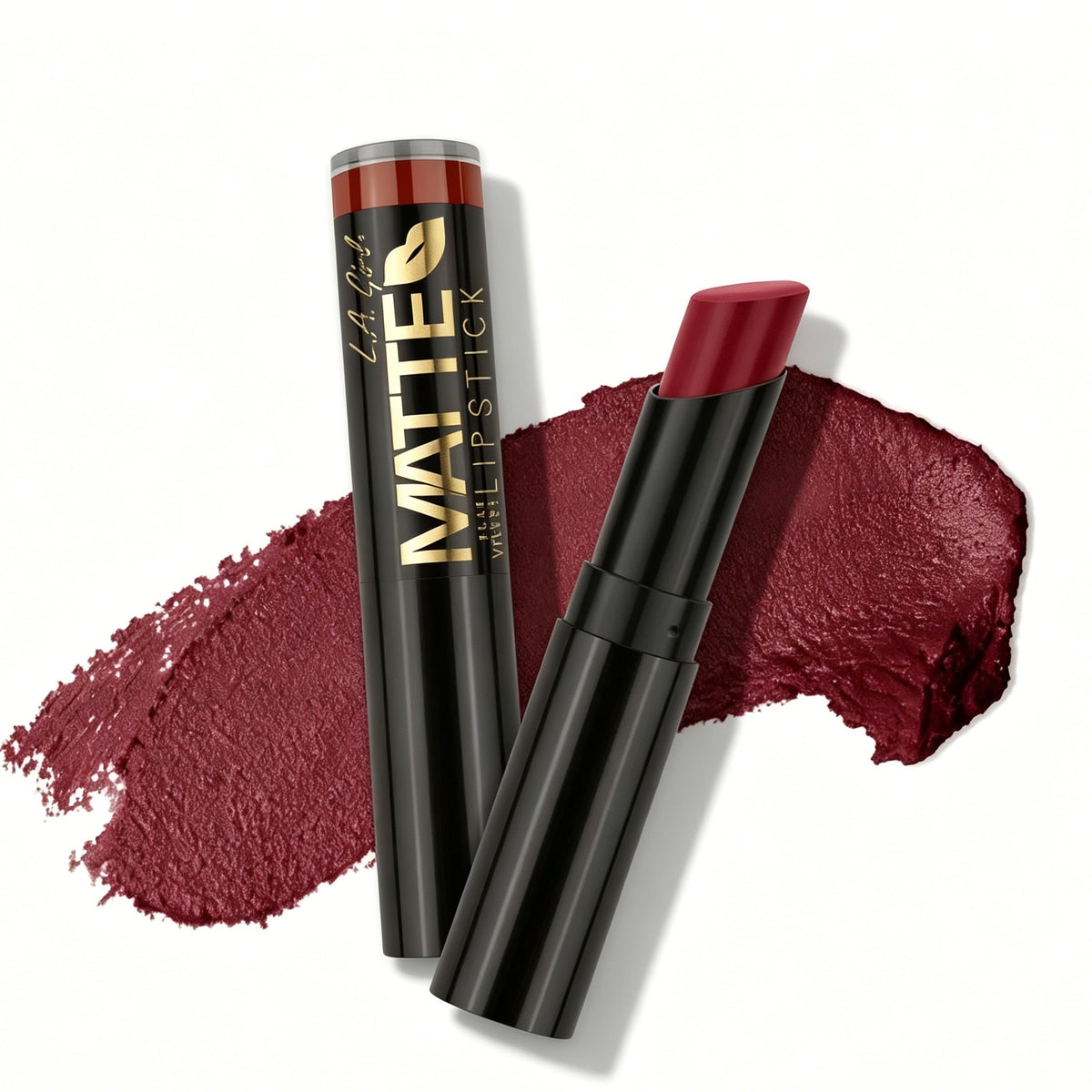 L.A. Girl Matte Flat Velvet Lipstick Set, Pack of 3, GLC822 Runway, Long Lasting Velvet Matte Lipstick