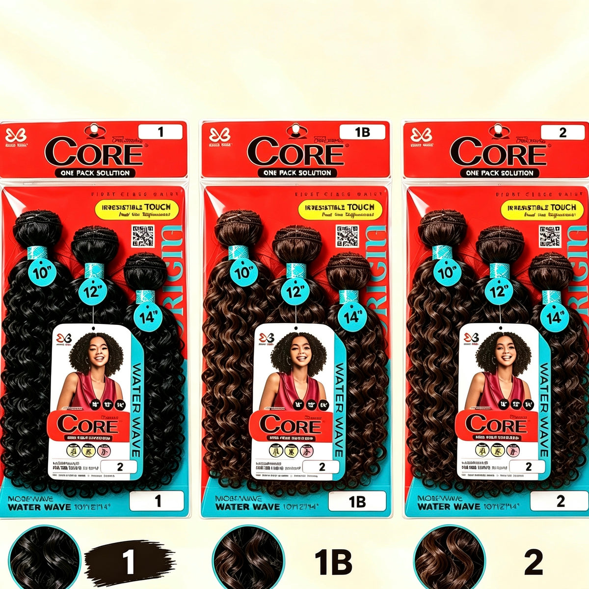 Bobbi Boss Miss Origin Core Water Wave Braiding Hair, 10/12/14 Inch One Pack Solution MO3PWAVE