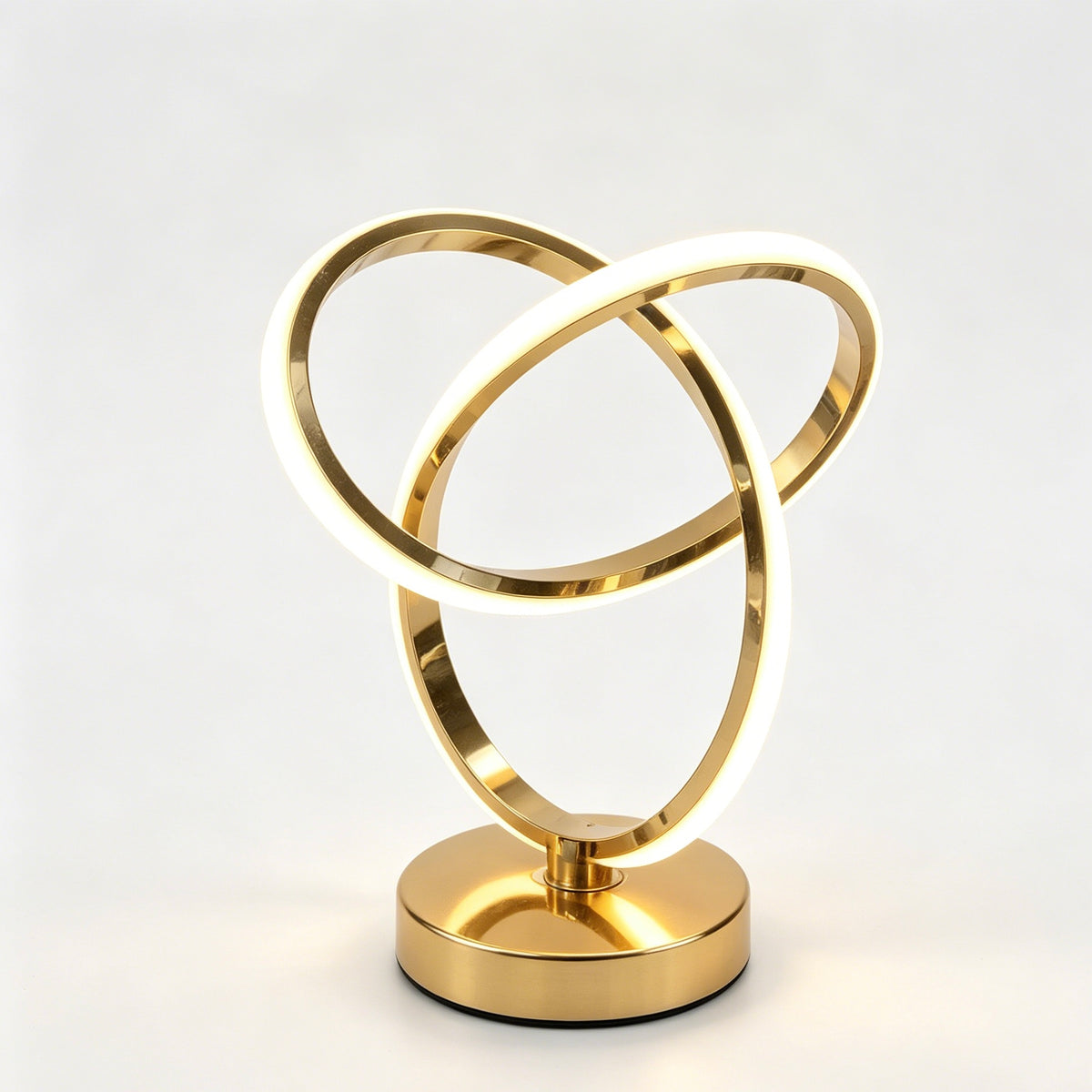 Spiral Ring LED Table Lamp, Modern Decorative Bedside Lamp, Height 28cm