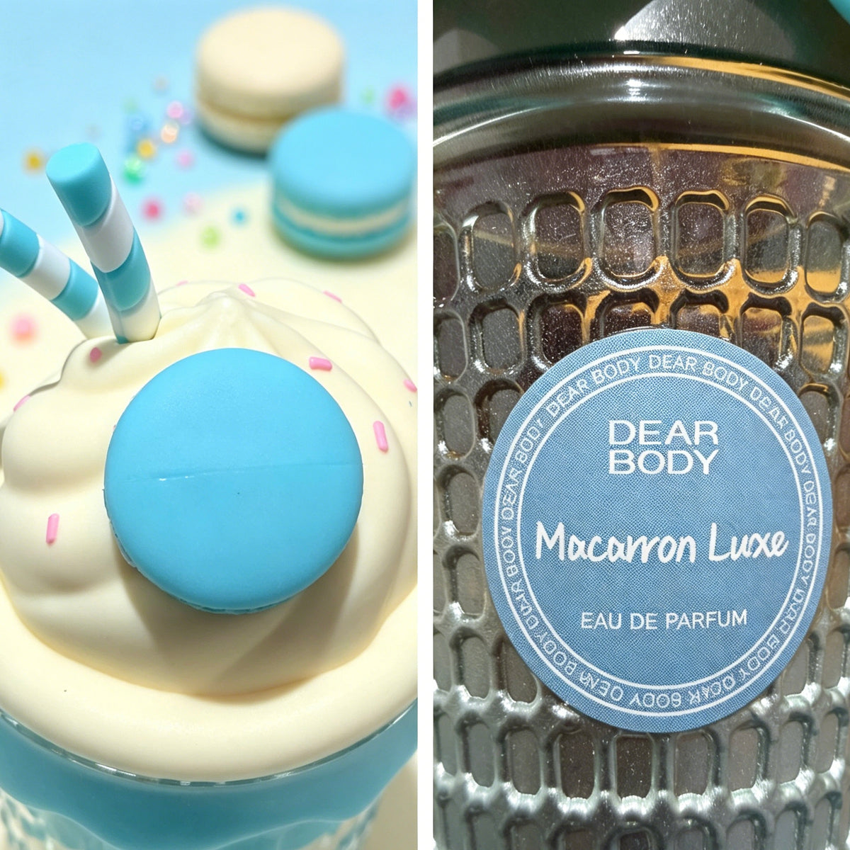Macarron Luxe Eau De Parfum, Cute Milkshake Cup Dessert Perfume, Sweet Gourmand Scent,100ml