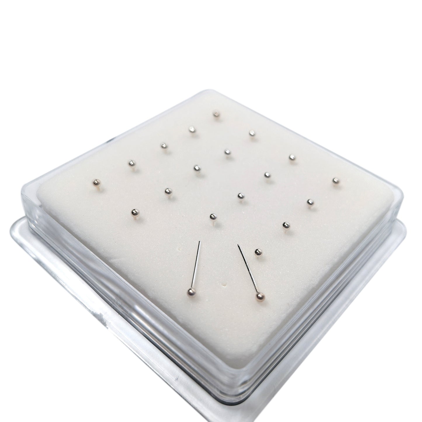 Silver Nose Studs with 1.5mm Ball 10 Pairs Box Set