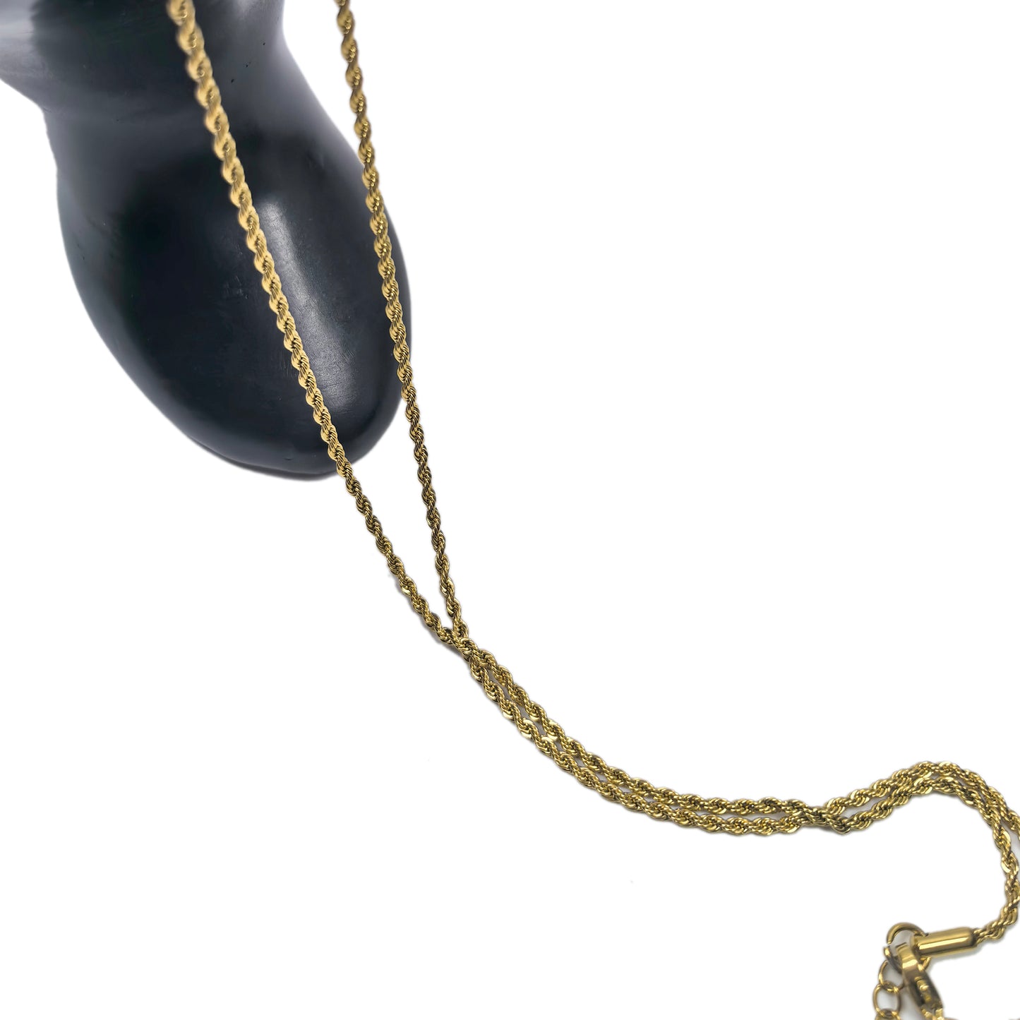 Double Four Leaf Clover Zircon Gold Plated Necklace