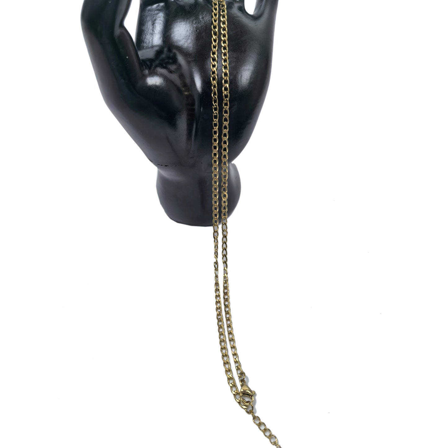 Gold Plated Monogram F Crown Pendant Necklace with Cubic Zirconia