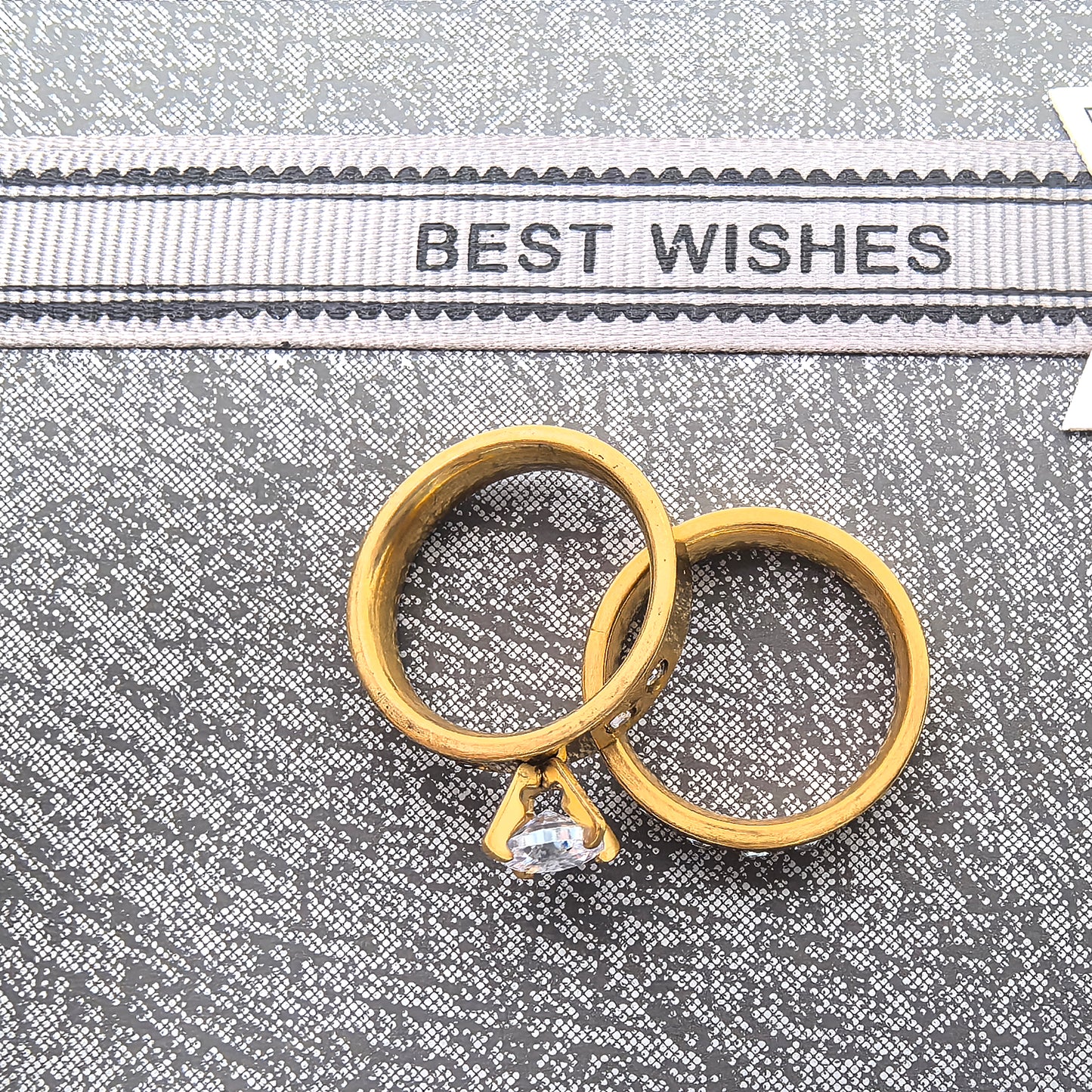 Classic Gold Plated Couple Double Rings
