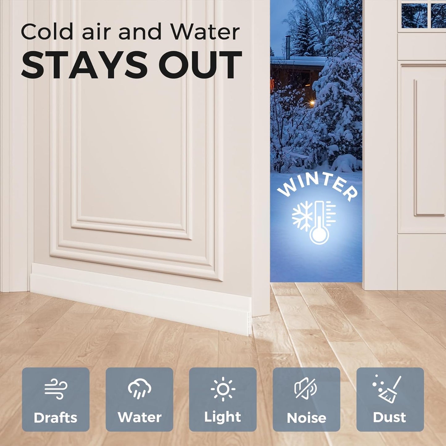 Door Draft Stopper 2 Pack / Each Pack 2 Units (2 Color Options)