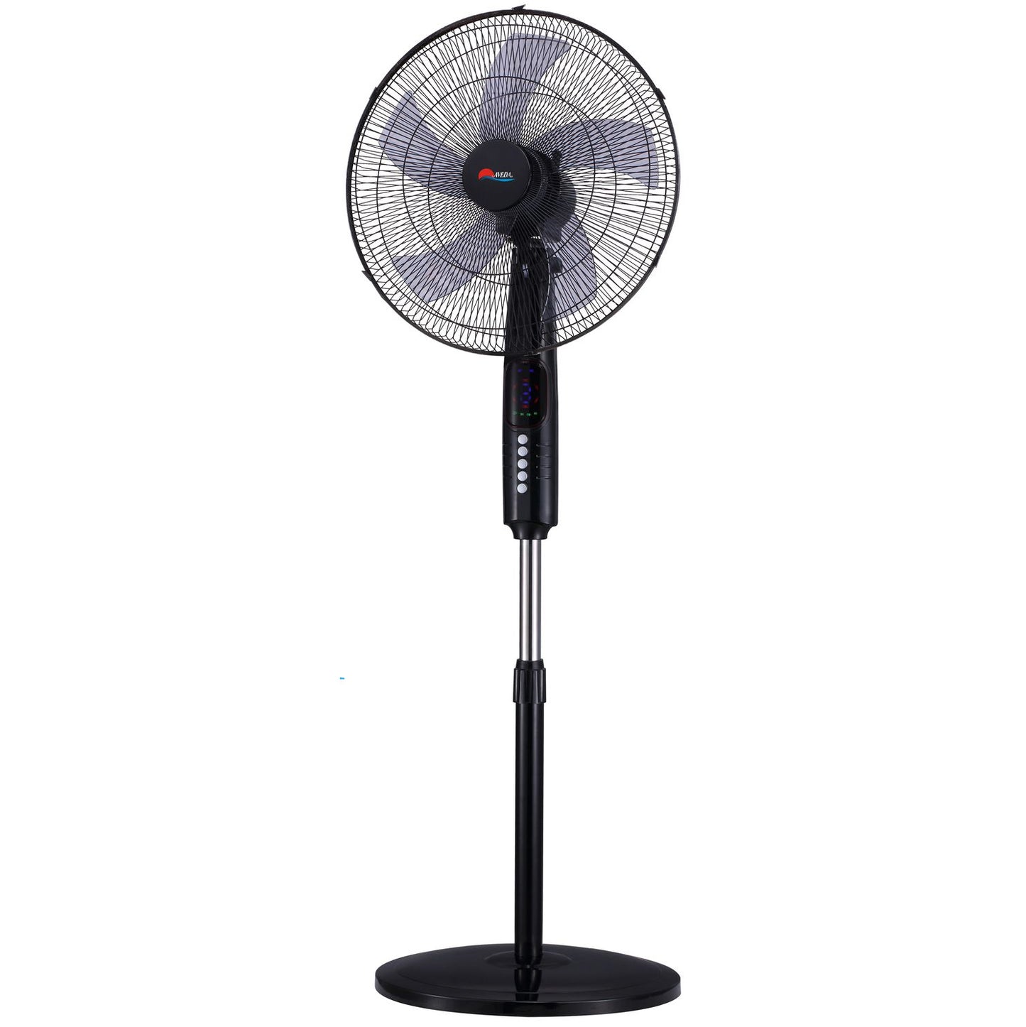 3 Speeds Control Stand Fan 18 Inch with Remote Control, Black