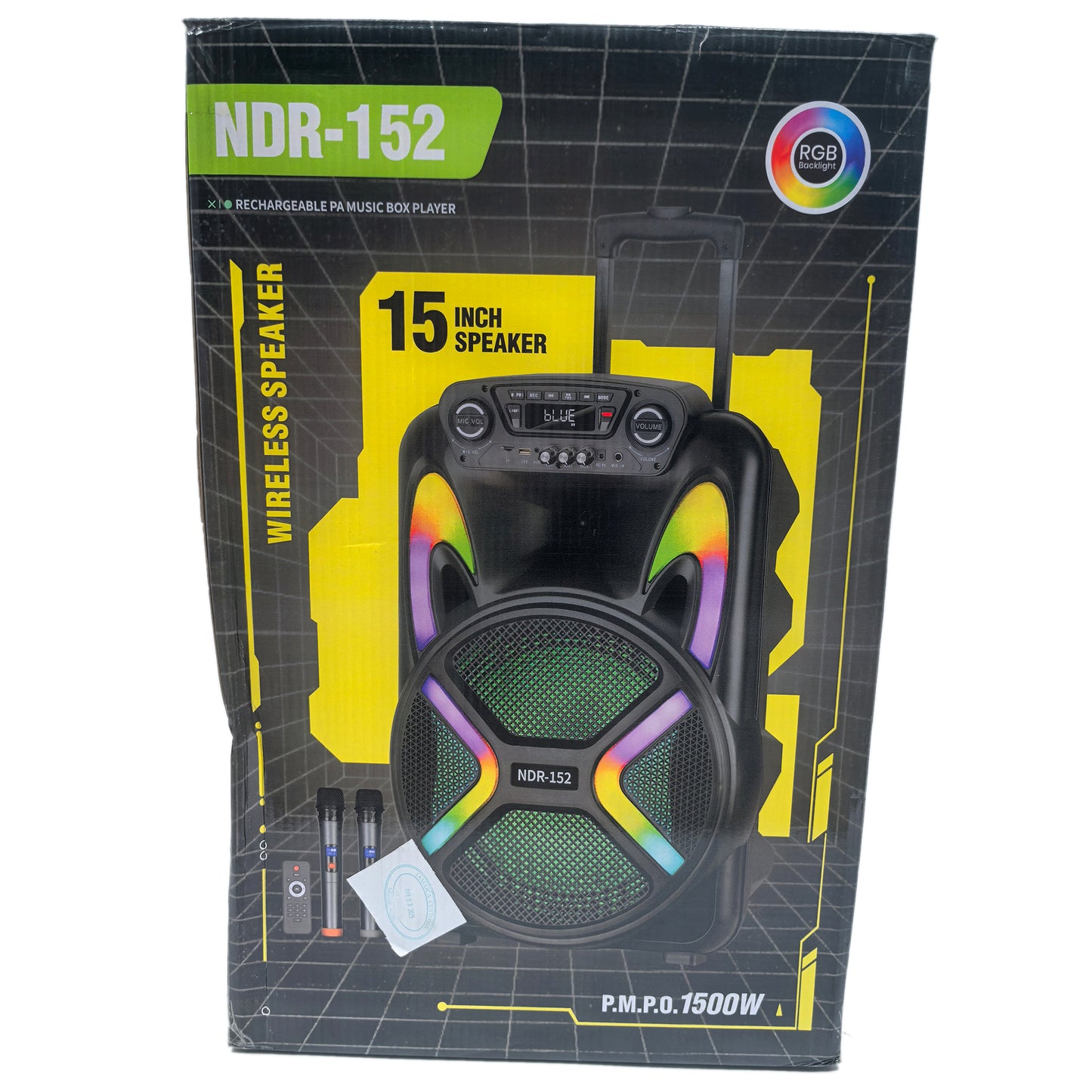 Wireless Speaker with Remote Control & Microphone (2 Size Options)