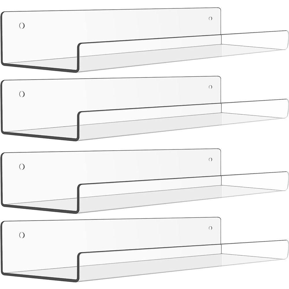 Acrylic Shelves for Wall Storage 4 Units