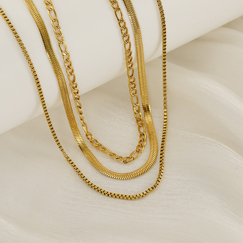18K Gold-Plated 3 Layers Necklace