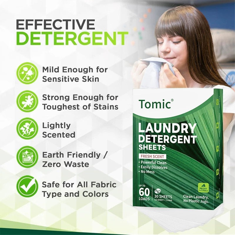 Laundry Detergent Sheets 2 Pack Each Pack 30 Units
