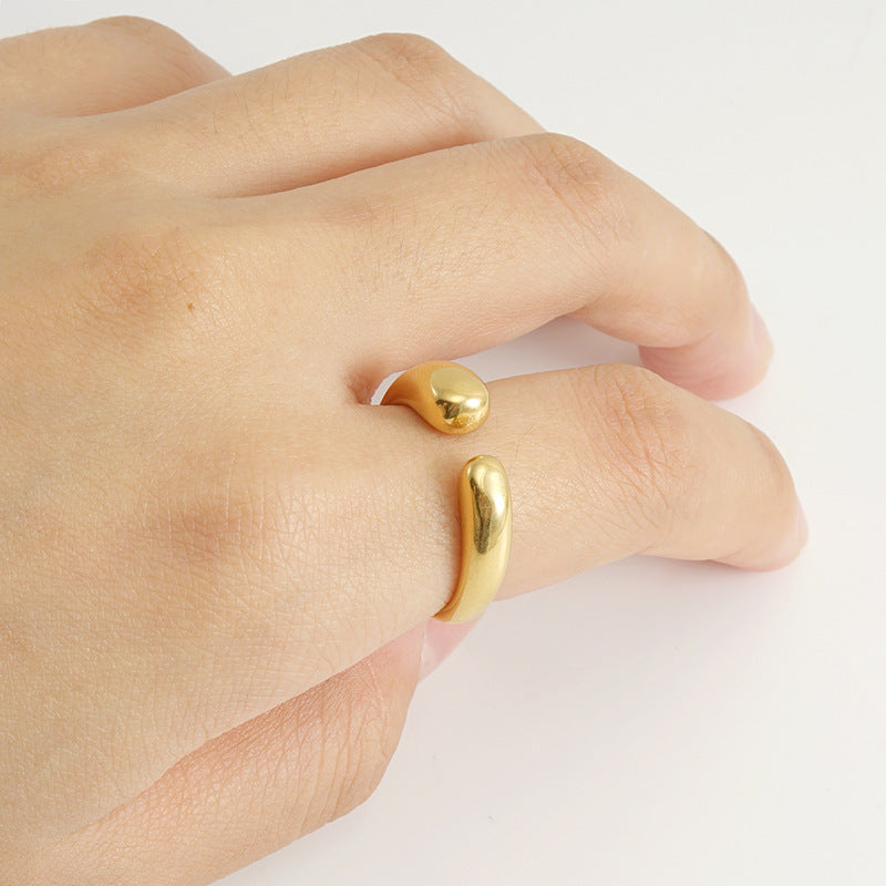 18K Gold-Plated Gold Chunky Gold Ring