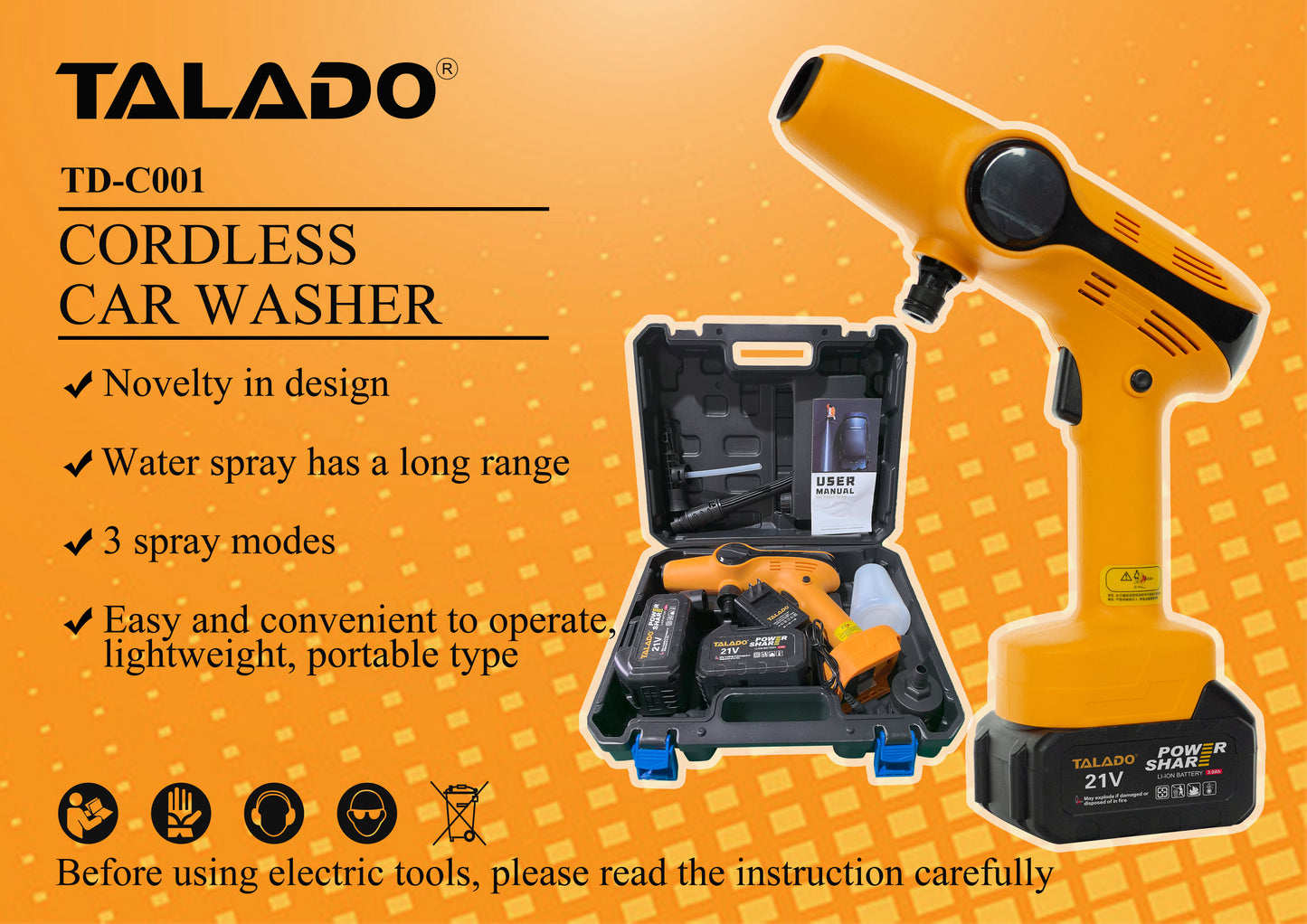 21V car power washer