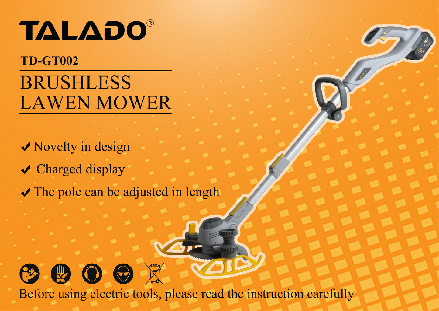 3 In 1 Adjustable Cordless Weed Wacker 21V Lawn Mower