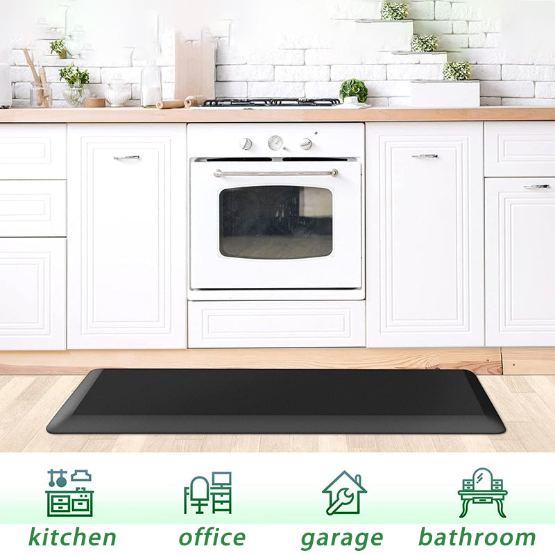 12mm Thickness Non-Slip Waterproof Comfort Floor Mat 17 x 28 Inches / 17 x 47.2 Inches, Black