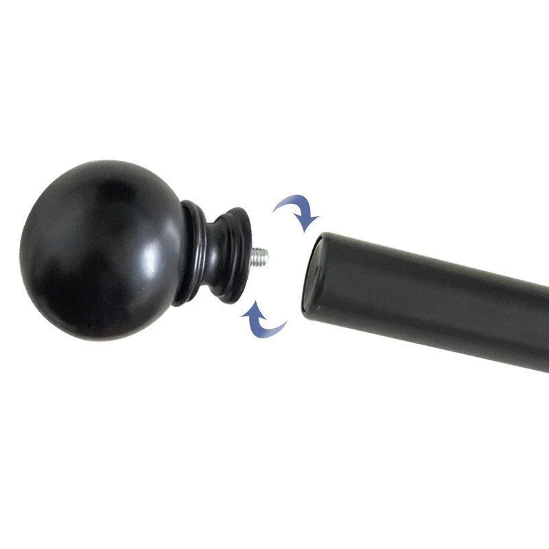 Extendable Curtain Rods Black 72 inches to 144 inches, Black