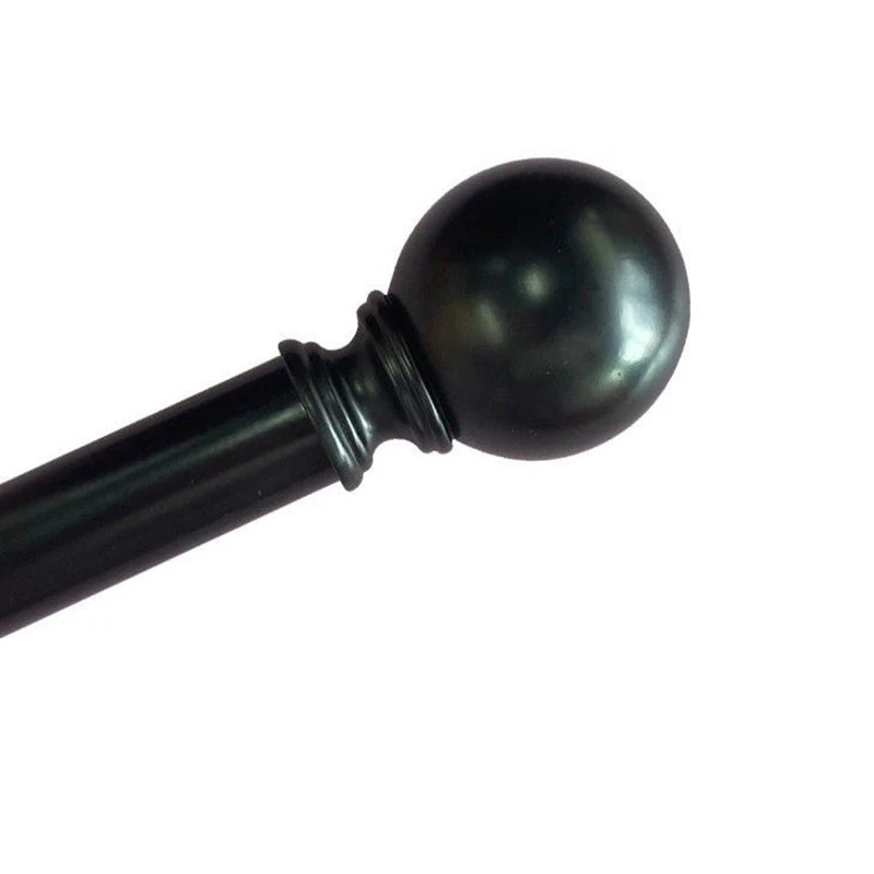 Extendable Curtain Rods Black 72 inches to 144 inches, Black