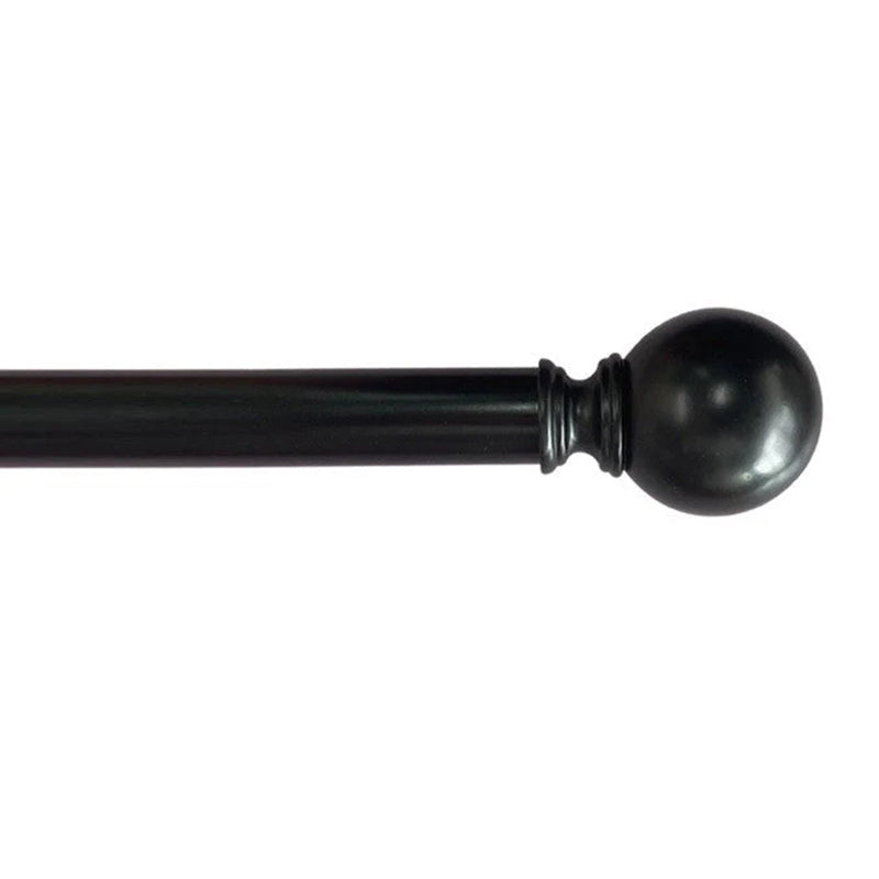 Extendable Curtain Rods Black 72 inches to 144 inches, Black