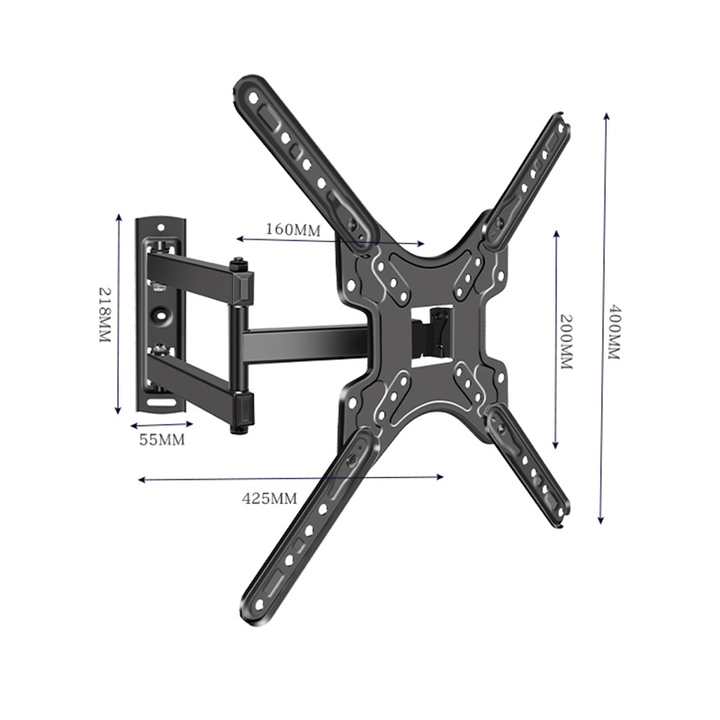 TV Wall Mount Monitor Wall Bracket with Swivel Fits 14-60 Inch