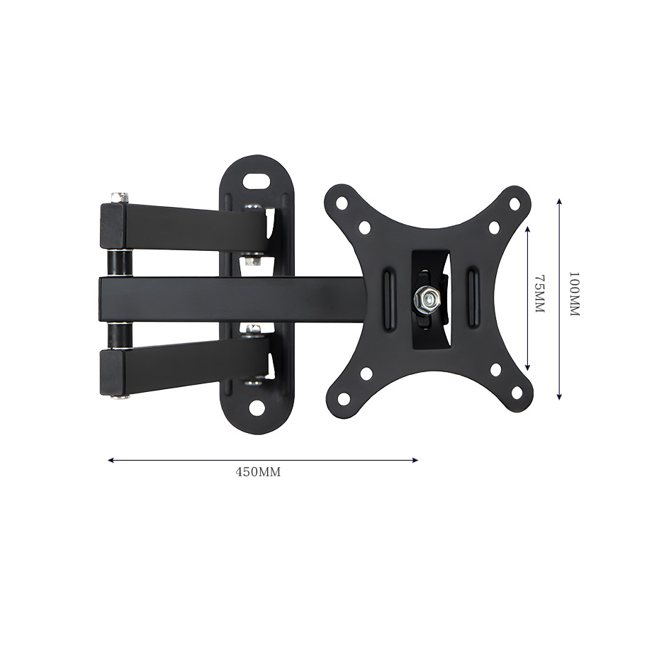 TV Wall Mount Monitor Wall Bracket with Swivel Fits 10-26 Inch