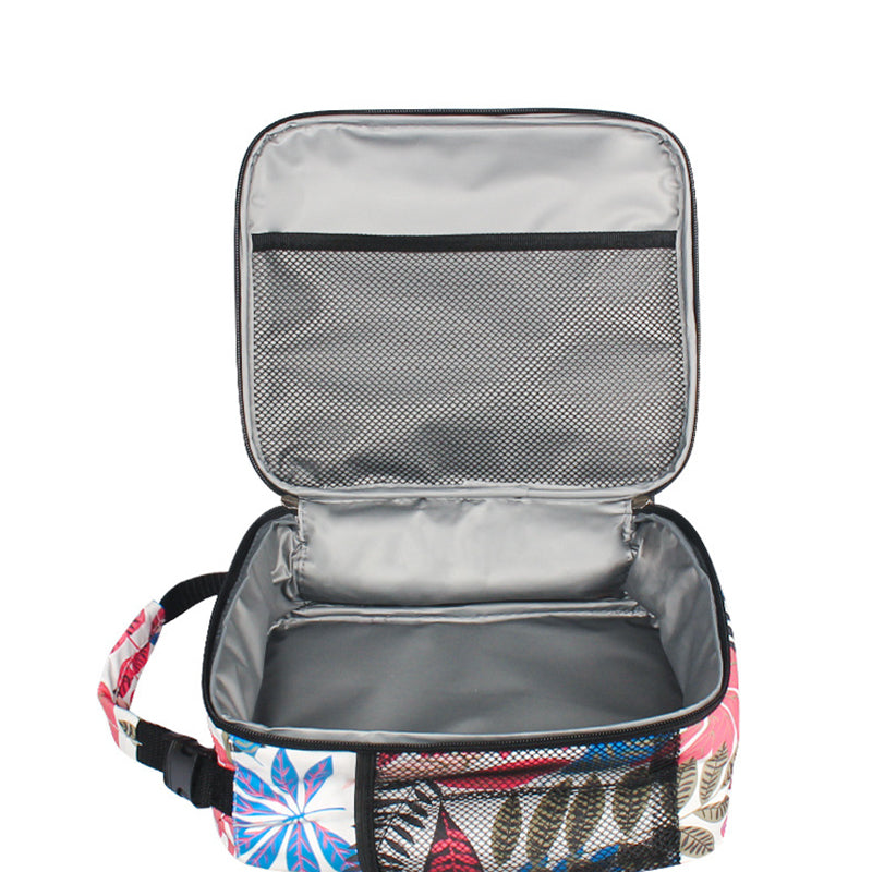 Floral Pattern Lunch Box with Detachable Buckle 1 Person
