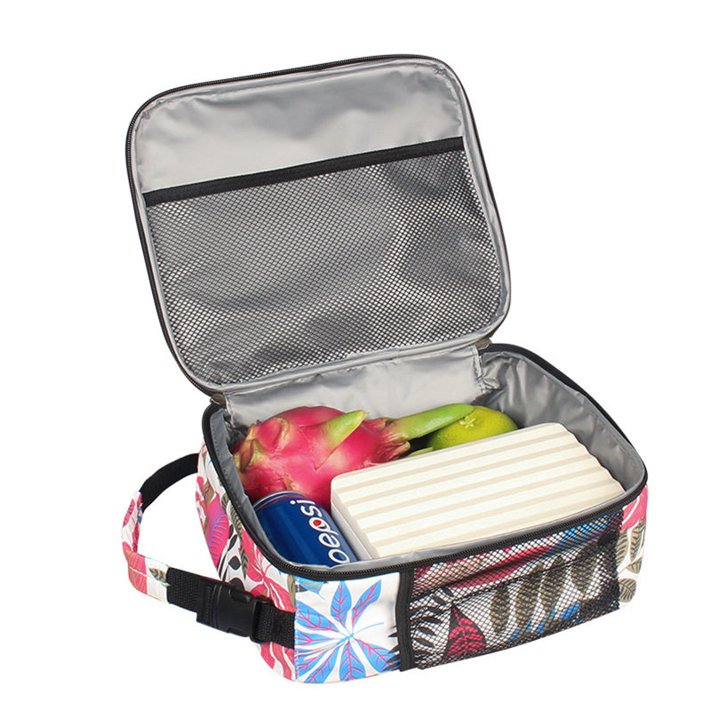 Floral Pattern Lunch Box with Detachable Buckle 1 Person