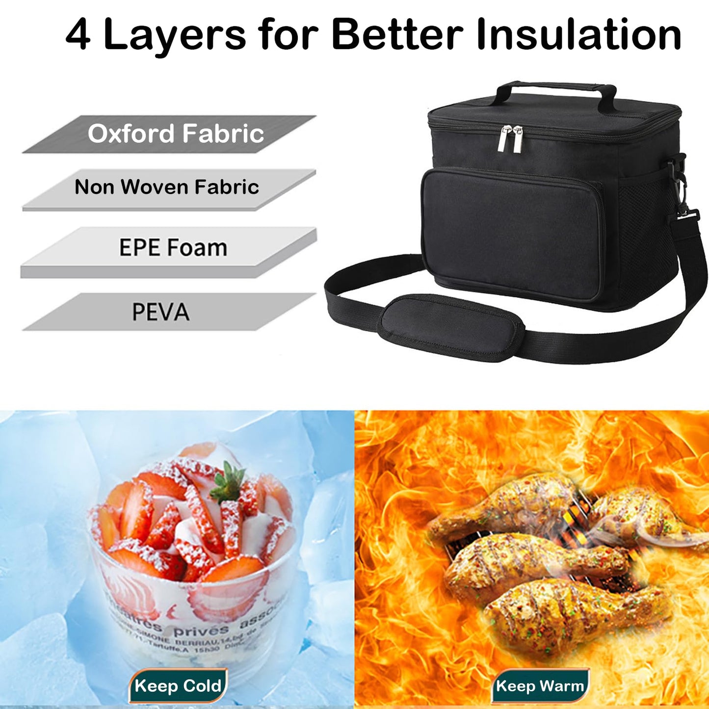Simple Lunch Box with detachable buckle 10L (2 Color Options)